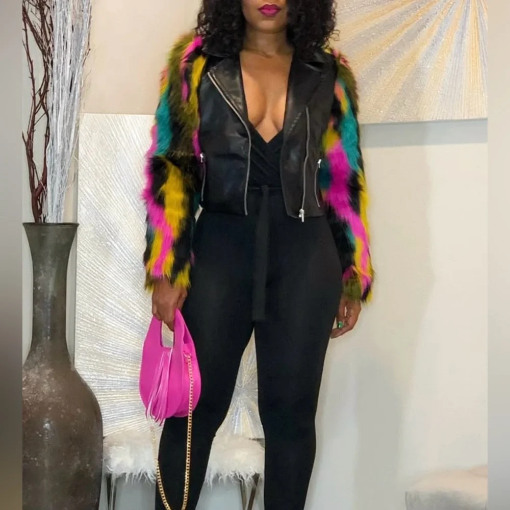 Jealous tomato FAUX leather Jacket - Picture 1 of 1